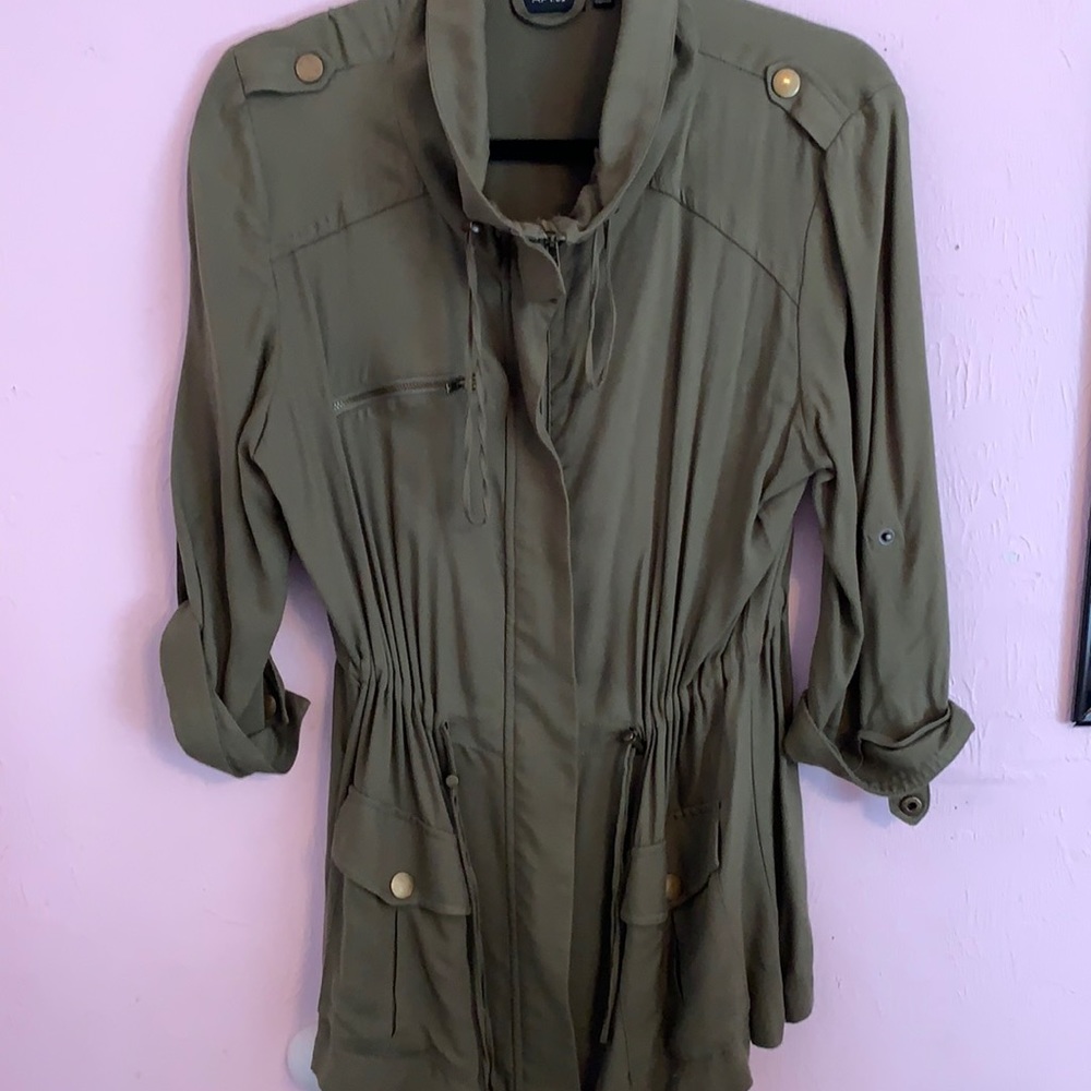 Army green utility jacket